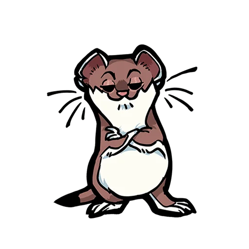 😏 Стикер «Горностайчик Гера Без Текста» для Telegram