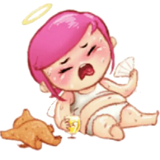 😰 Стикер «Little girl» для Telegram