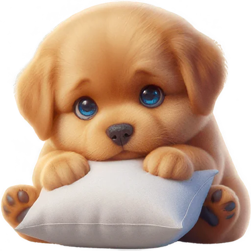 🥹 Стикер «Маленький ретривер» для Telegram