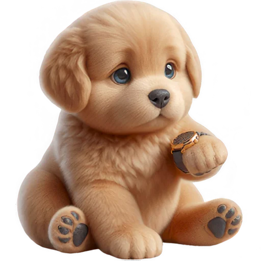 ⏰ Стикер «Маленький ретривер» для Telegram