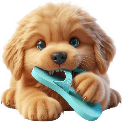 🩴 Стикер «Маленький ретривер» для Telegram