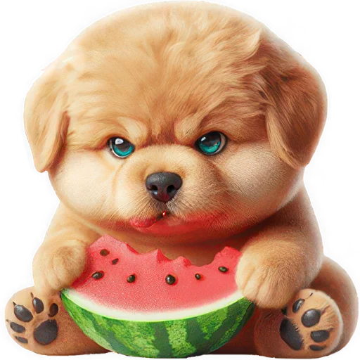 🍉 Стикер «Маленький ретривер» для Telegram