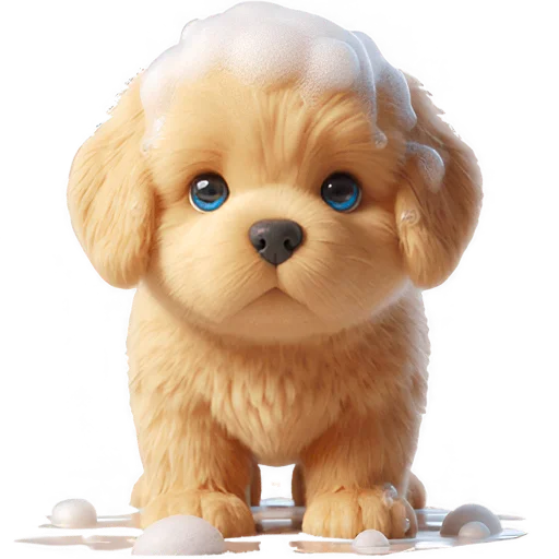 🛁 Стикер «Маленький ретривер» для Telegram