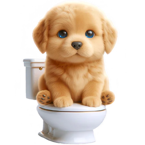 🚽 Стикер «Маленький ретривер» для Telegram