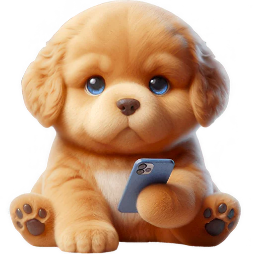 📱 Стикер «Маленький ретривер» для Telegram