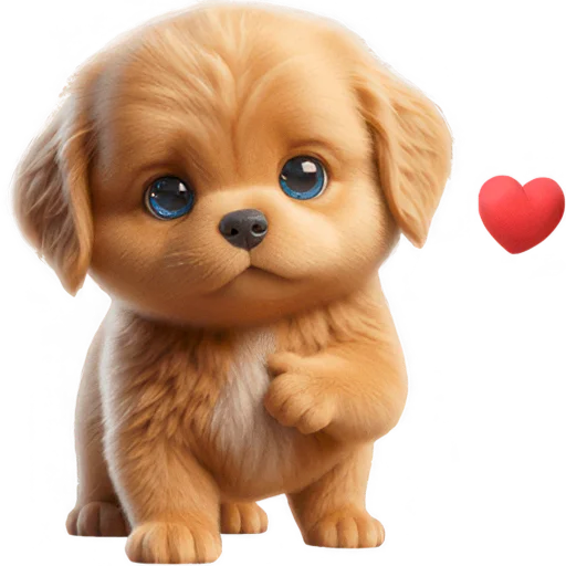 💔 Стикер «Маленький ретривер» для Telegram