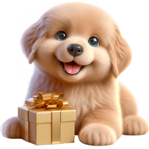 🎁 Стикер «Маленький ретривер» для Telegram