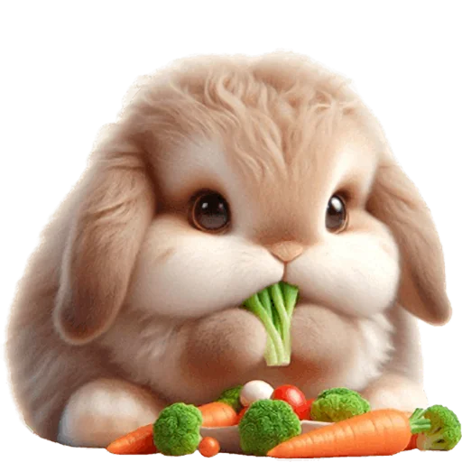 🥕 Стикер «Вислоухий кролик» для Telegram