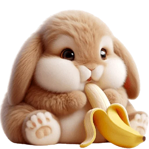 🍌 Стикер «Вислоухий кролик» для Telegram