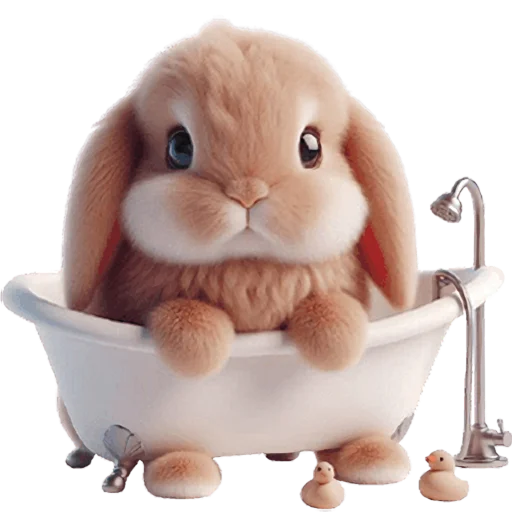 🛀 Стикер «Вислоухий кролик» для Telegram