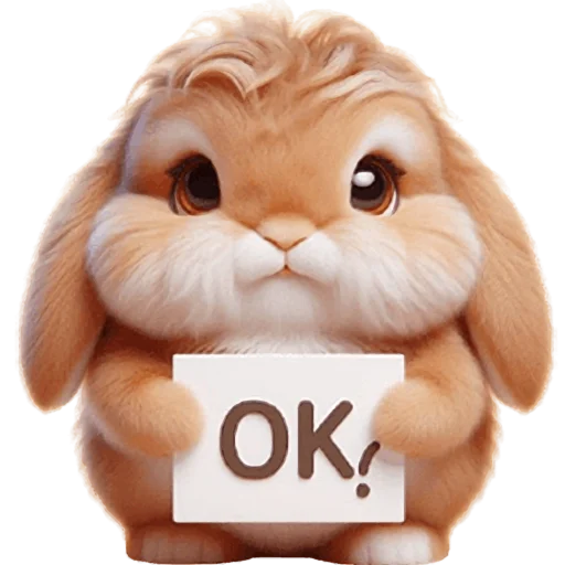 👌 Стикер «Вислоухий кролик» для Telegram