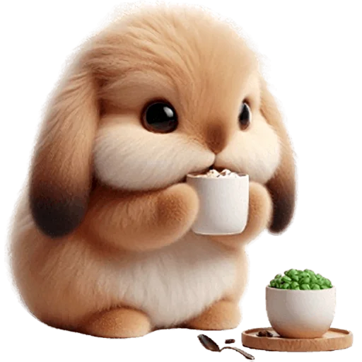 ☕️ Стикер «Вислоухий кролик» для Telegram