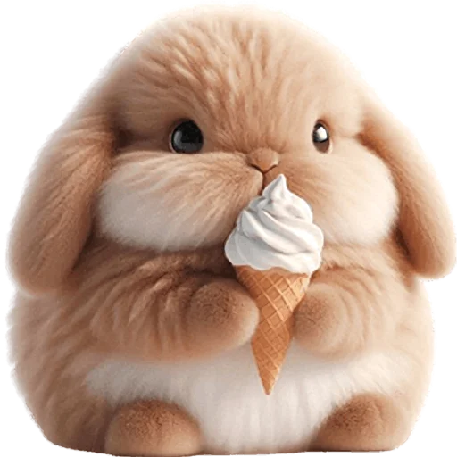 🍦 Стикер «Вислоухий кролик» для Telegram