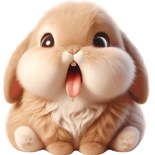 🥵 Стикер «Вислоухий кролик» для Telegram