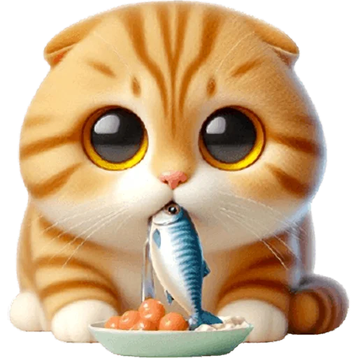 🐠 Стикер «Шотландский рыжик» для Telegram