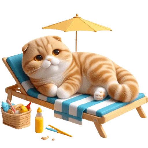 🏖 Стикер «Шотландский рыжик» для Telegram
