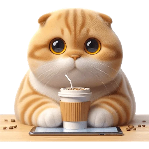 🧋 Стикер «Шотландский рыжик» для Telegram