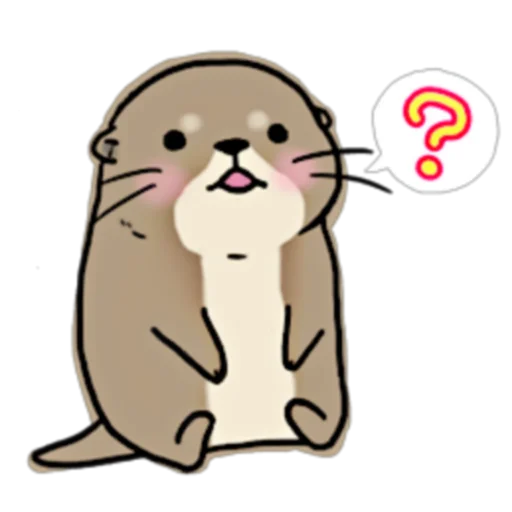 ❓ Стикер «Little otter "Kawauso-san" Part 1-2 (FULL) [JPN]» для Telegram
