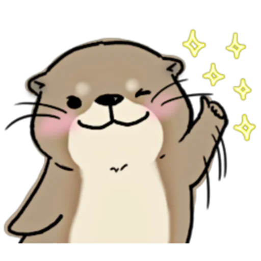 😉 Стикер «Little otter "Kawauso-san" Part 1-2 (FULL) [JPN]» для Telegram