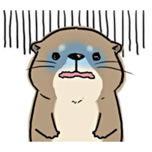 😰 Стикер «Little otter "Kawauso-san" Part 1-2 (FULL) [JPN]» для Telegram
