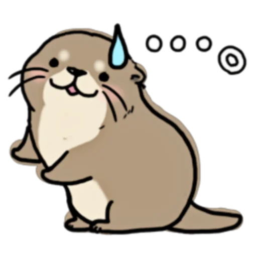 😅 Стикер «Little otter "Kawauso-san" Part 1-2 (FULL) [JPN]» для Telegram