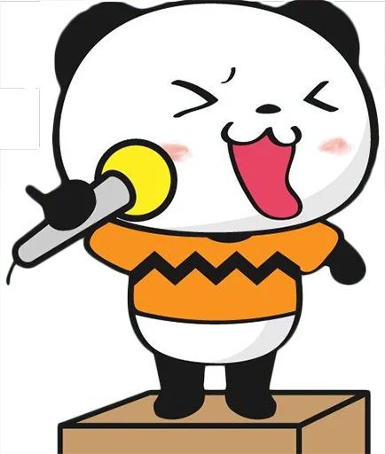 🎤 Стикер «Little panda» для Telegram
