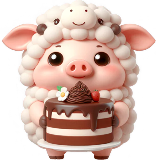 🎂 Стикер «Свинячка» для Telegram