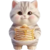 🥞 Эмодзи «Полосатый котенок» для Telegram