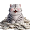 🤑 Эмодзи «Полосатый котенок» для Telegram