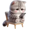 🥺 Эмодзи «Полосатый котенок» для Telegram
