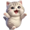 Стикерпак Полосатый котенок для Telegram
