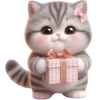 🎁 Эмодзи «Полосатый котенок» для Telegram