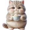 ☕️ Эмодзи «Полосатый котенок» для Telegram