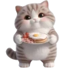 🍳 Эмодзи «Полосатый котенок» для Telegram