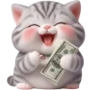 💷 Эмодзи «Полосатый котенок» для Telegram