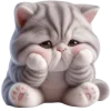 😞 Эмодзи «Полосатый котенок» для Telegram