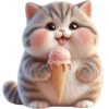 🍦 Эмодзи «Полосатый котенок» для Telegram