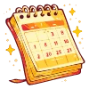 📆 Эмодзи «Оранжевые буквы с градиентом, иконки, разделители» для Telegram