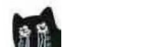 😭 Стикер «Little Black Cat» для Telegram