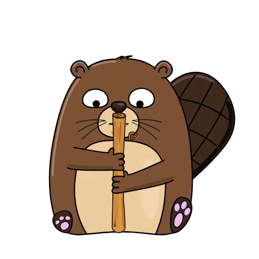 🌲 Стикер «Бобрик» для Telegram