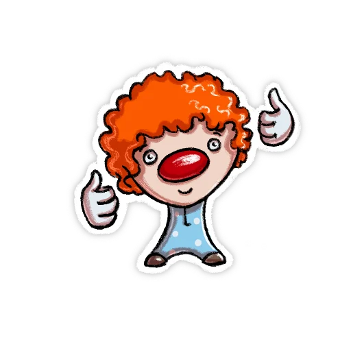 👍 Стикер «Little clown» для Telegram
