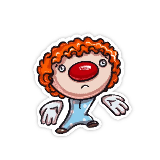 🤷‍♀️ Стикер «Little clown» для Telegram