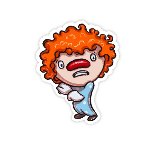 😨 Стикер «Little clown» для Telegram