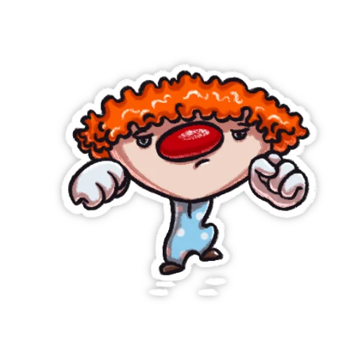😡 Стикер «Little clown» для Telegram