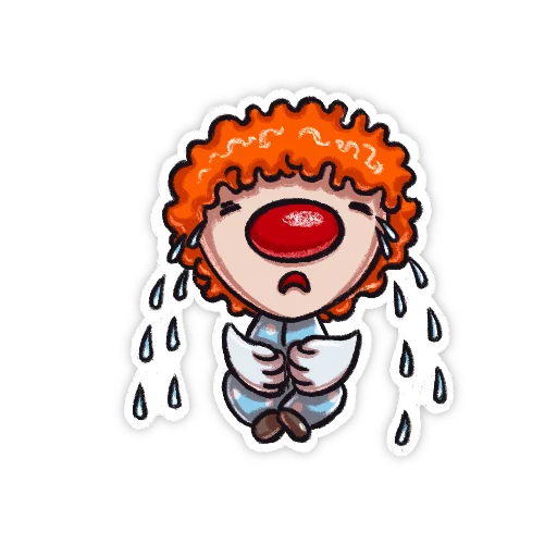 😭 Стикер «Little clown» для Telegram
