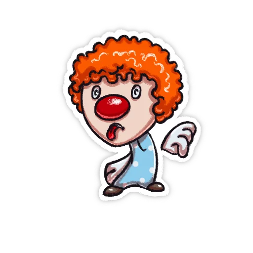 👎 Стикер «Little clown» для Telegram