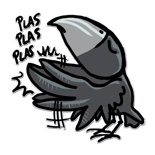 👏 Стикер «Little Crow» для Telegram