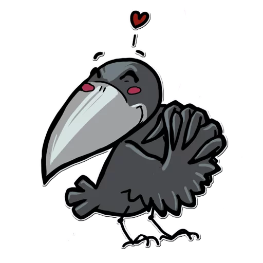 ❤️ Стикер «Little Crow» для Telegram