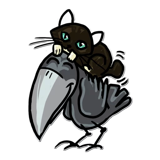 🐱 Стикер «Little Crow» для Telegram