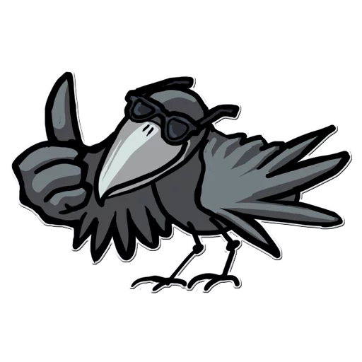 😎 Стикер «Little Crow» для Telegram
